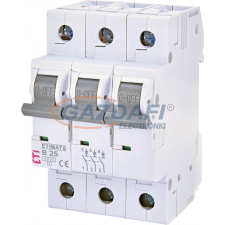 ETI 002115518 ETIMAT6 B25A 3p 6 kA kismegszakító, 3 modul villanyszerelés