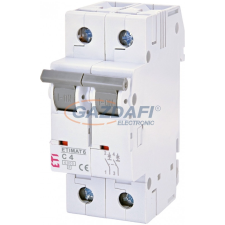 ETI 002143510 ETIMAT6 C4A 2p 6kA kismegszakító, 2 modul villanyszerelés