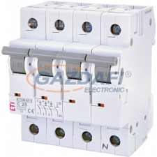 ETI 002146518 ETIMAT6 C25A 3p+N 6kA kismegszakító, 4 modul villanyszerelés