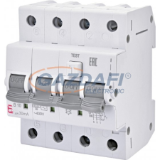 ETI 002174802 KZS-4M 3p AC B10A 30mA áram-védőkapcsolós kismegszakító villanyszerelés