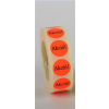  Etikett, 20 mm kör, "AKCIÓ" felirattal, 1000 etikett/tekercs, piros
