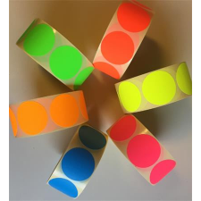 . Etikett, 38 mm kör, 1000 etikett/tekercs, narancs etikett