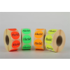 . Etikett, 38 mm kör, "AKCIÓ" felirattal, 1000 etikett/tekercs, narancs