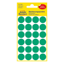 Etikett AVERY 3006 jelölőpont 18mm zöld 96 db/csomag etikett