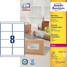 Etikett címke címzés újrahasznosított LR7165-100 QuickPEEL 99,1x67,7mm Avery etikett