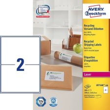  Etikett címke címzés újrahasznosított LR7168-100 QuickPEEL 199,6x143,5mm Avery etikett