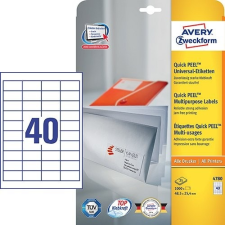 Etikett címke univerzális 4780 fehér QuickPEEL 48,5x25,4mm 25ív Avery etikett
