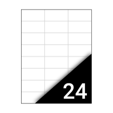Etikett FORTUNA 70x37mm univerzális 2400 címke/doboz 100 ív/doboz etikett