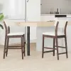  Étkező Székek 2 pcs Világos Barna 48 x 49 x 95 cm Tömör Gumi Fa