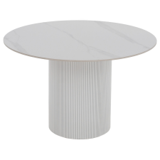  Étkezőasztal, fehér márvány/MDF, átmérő 120 cm, MAHIR TYP 1 bútor