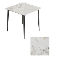  Étkezőasztal, négyzet alakú kialakítás, márvány kivitel, Xne bútor