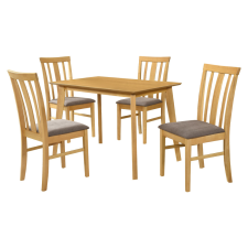  Étkezőgarnitúra 1+4, világos sonoma tölgy/sötétbarna, ROIS SET bútor