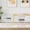  Étkezőszék 2 pcs Fehér és Szürke Tömör Gumi Fa