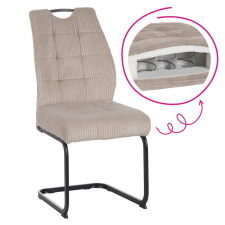  Étkezőszék, barnásszürke Taupe/fekete, KELMA bútor