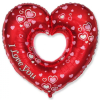 EU Szív Fancy fólia lufi 86 cm (WP)