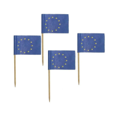  EU zászló díszítő pálca 144 db-os party kellék