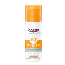 Eucerin Sun Oil Control színezett napozó krém-gél arcra FF50+ medium (50ml) naptej, napolaj