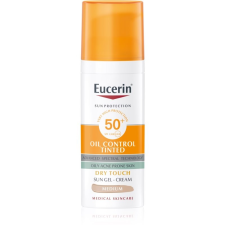 Eucerin Sun Oil Control Tinted krémes gél napozáshoz SPF 50+ árnyalat Medium 50 ml naptej, napolaj