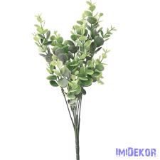  Eukaliptusz 7 ágú műzöld csokor 34cm - Világoszöld dekorációs kellék