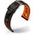 Eulit Barington Racing bőr óraszíj, fekete/narancs 18mm