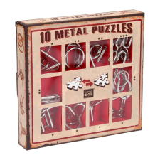 Eureka 10 darabos fém puzzle piros színben puzzle, kirakós