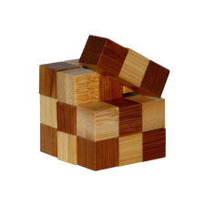 Eureka 3D kígyó kocka, bambusz logikai játék