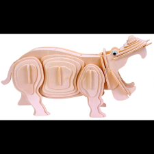 Eureka 3D Puzzle Gepetto's Workshop : Víziló Fa modell (EUR34531) autópálya és játékautó