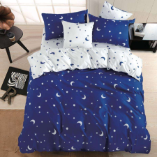 Eurekahome Csillagos&amp;hold mintás sötét kék színű pamut 7 részes ágyneműhuzat FYX-BL lakástextília