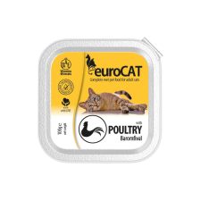 ,Euro Pet, Euro Cat Alutálcás Macskaeledel (Baromfi) - 100 g macskaeledel