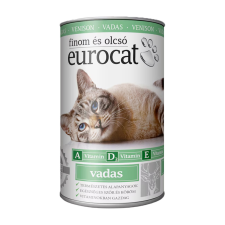 ,Euro Pet, Euro Cat Konzerv Macskáknak (Vad) - 415 g macskaeledel