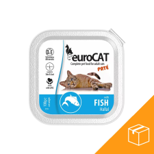 ,Euro Pet, Euro Cat Paté Alutálcás Macskaeledel (Hal) - 16x100 g macskaeledel