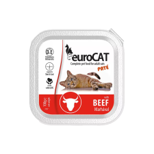 ,Euro Pet, Euro Cat Paté Alutálcás Macskaeledel (Marha) - 100 g macskaeledel
