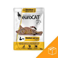 ,Euro Pet, Euro Cat Pouch Macskaeledel (Csirke és Máj) - 24x85 g macskaeledel