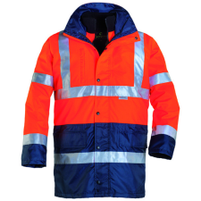 Euro Protection Fluo 4/1pe sárga/kék kabát (HV narancs, XXL) láthatósági ruházat