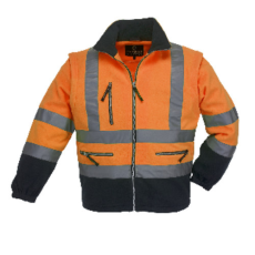 Euro Protection Fluo pulóver levehető ujjú narancs (HV narancs/sötétkék, XXL)