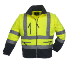 Euro Protection Fluo pulóver levehető ujjú narancs (HV sárga/sötétkék, S)