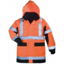 Euro Protection Kabát Kanata 4:1 Hi-Viz PE narancs/kék L láthatósági ruházat