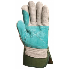 Euro Protection Kesztyű dupla bőrrel erősített marhahasíték türkiz/zöld/szürke 12_3XL