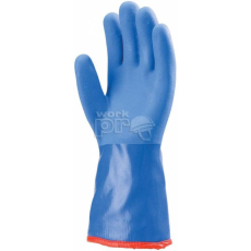 Euro Protection Kesztyű érdesített PVC bolyhos téli béléssel kék 9