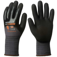 Euro Protection Kesztyű Eurogrip 3/4 hát nitril mártott+sandy CSB réteg fekete 8