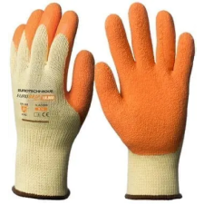 Euro Protection Kesztyű Eurogrip tenyerén latex mártás narancs/sárga 8 védőkesztyű
