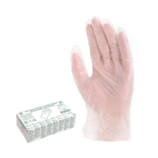 Euro Protection Kesztyű vinyl lúgálló púder nélküli (100db/csomag) átlátszó XL (10)