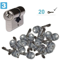 Euro Secure ES.Ni biztonsági zárbetét + 20 kulcs, 30/40mm zár és alkatrészei