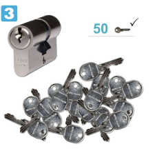  Euro Secure ES.Ni biztonsági zárbetét + 50 kulcs, 30/55mm zár és alkatrészei