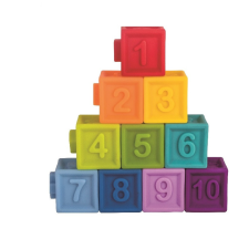 Euro-Trade BamBam gumi építőkocka készlet 10 db barkácsolás, építés