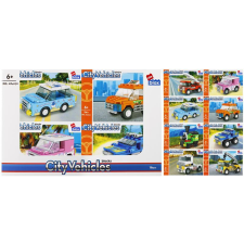Euro-Trade Építőjáték Alleblox City Vehicles 54-58 db/8változat barkácsolás, építés