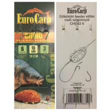 Eurocarp Előkötött feeder előke csaliszigonnyal Chinu-6 10cm 15lbs horog