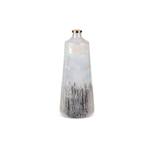 Eurofirany Aden üveg váza Krémszín/ezüst 19x19x43 cm dekoráció