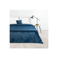 Eurofirany Luiz4 bársony ágytakaró pálmalevél mintával Gránátkék 170x210 cm lakástextília