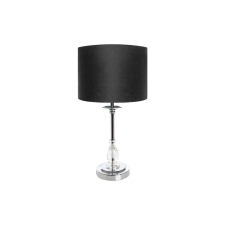 Eurofirany Monik asztali lámpa bársony búrával Fekete/ezüst 30x30x53 cm világítás